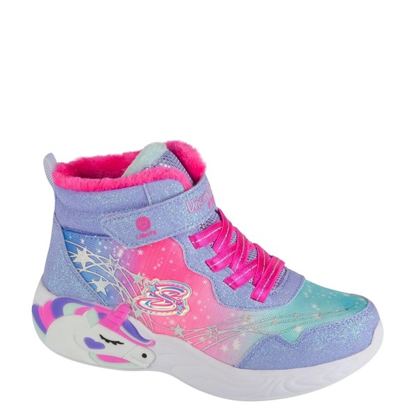 Skechers Girls Unicorn Dreams Winter Shoes Purple Size 32 - Picture 1 of 1